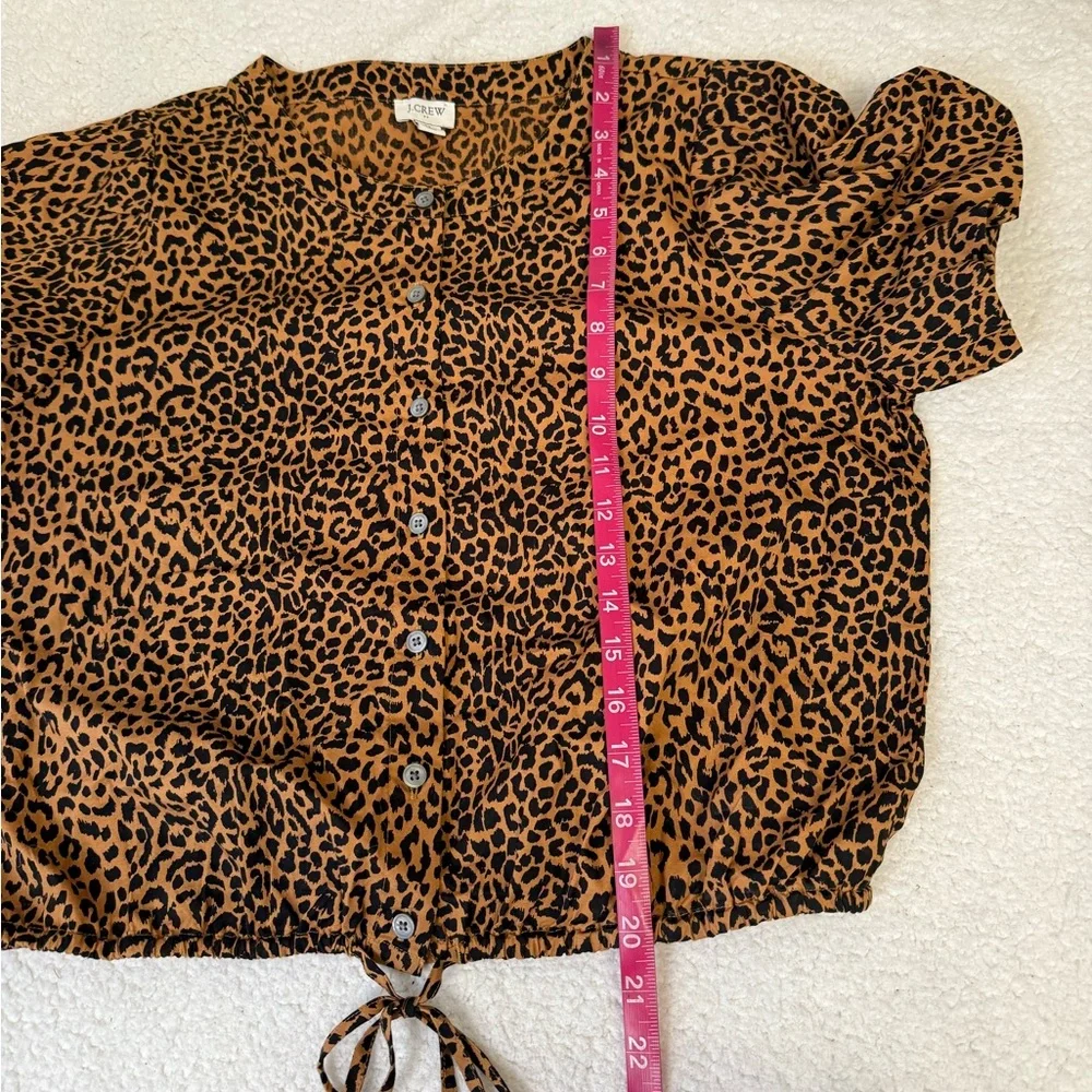 J. Crew puff sleeve tie-waist top